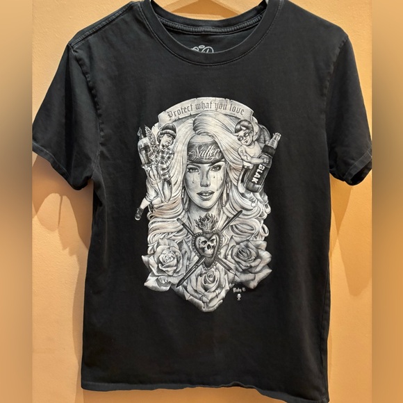 Sullen Tops - Sullen Clothing Baby G tattoo lifestyle graphic art short sleeve tee Size Small